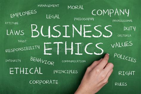 Business Ethics Word Cloud Concept Background Stock Image Image Of