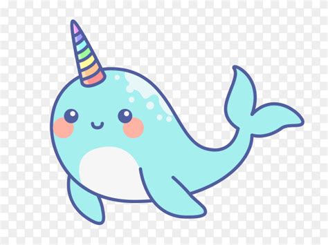 Cute Narwhal The Unicorn Of The Sea Png Similar Png