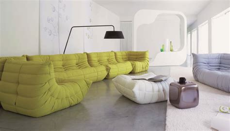 Big Green Couches In Plain Living Room Decor Interior Design Ideas