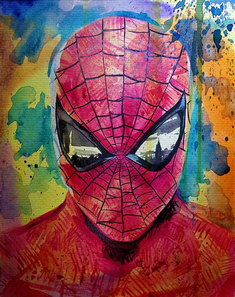 Spider Man Watercolor Painting By Kyle Willis