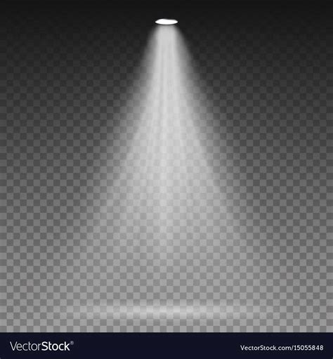 White Beam Lights Spotlights Vector Glowing Light Effects Isolated On