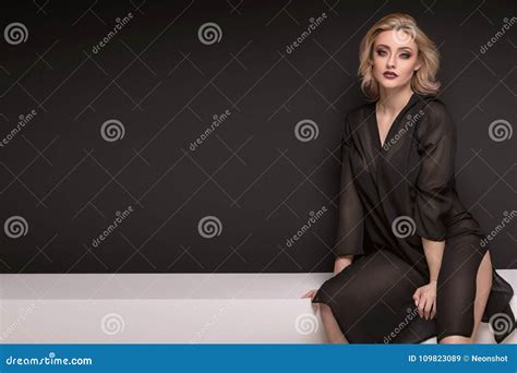 Sensual Delicate Blonde Girl Posing Stock Image Image Of Blond Hair