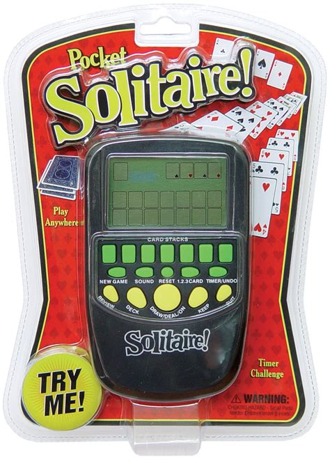 Solitaire Hand Held Handheld Electronic Arcade Travel Game Kids Games
