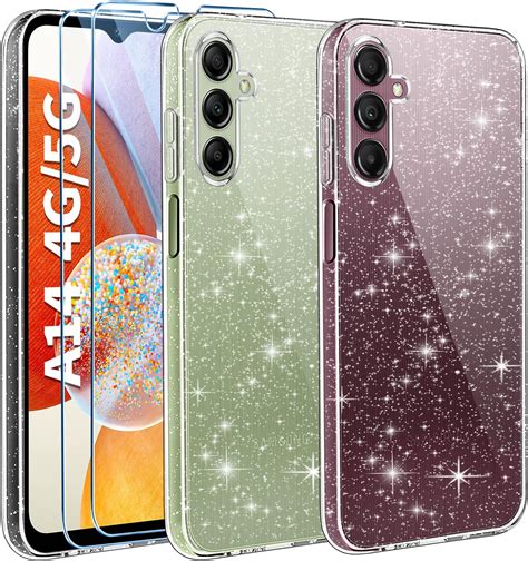 AROYI Klar Glitzer Handyhülle Kompatibel mit Samsung Galaxy A34 5G