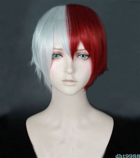 My Hero Academia Todoroki Shouto Wig Shoto Todoroki White And Red