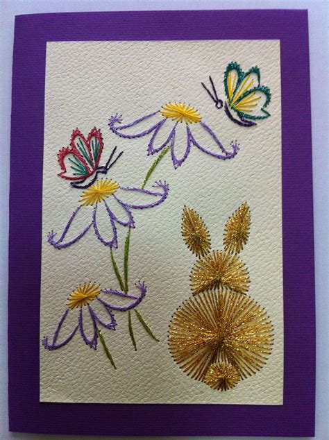 Photo Paper Embroidery Embroidery Cards Easter Embroidery Patterns