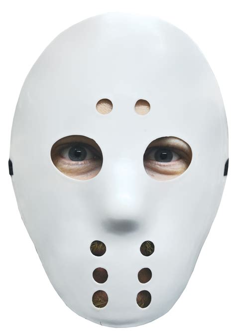 Hockey Mask White Black Glow Creepy Depot