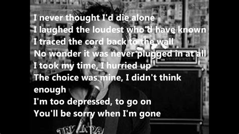 Blink 182 Adams Song Lyrics Youtube