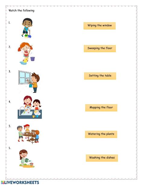 Chores Interactive Worksheet English Activities For Kids English