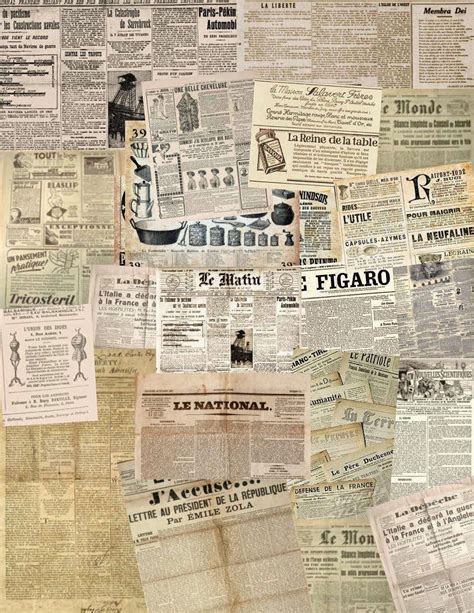 Old Newspaper Collage Sheets For Your Projects Collage De Periódicos
