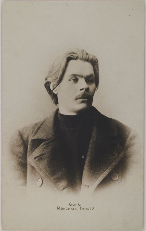 Portrait Of Maxim Gorky Taken In A Photography Studio With His Name