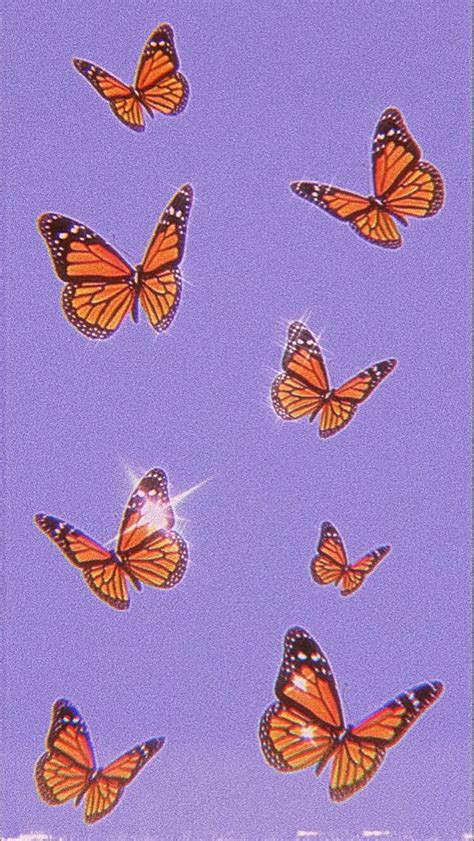 Aesthetic Butterfly Wallpaper Desktop Purple Download Free Mock Up