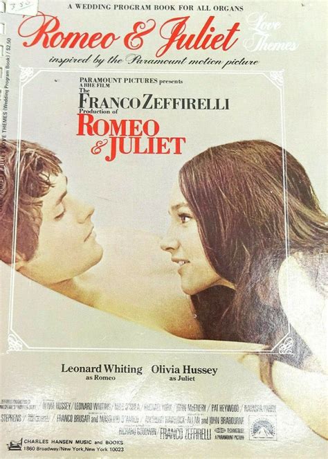 Музыка из фильма ромео и джульета 1968 — ромео и джульетта. Romeo and Juliet Wedding Program Book with Songs from Film ...