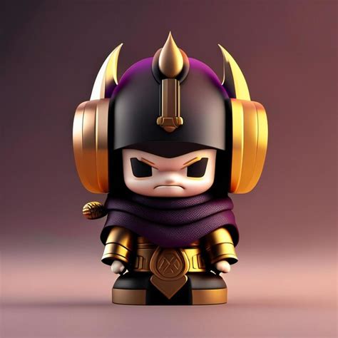 Premium Ai Image A Figurine With A Helmet And Horns Is Shown