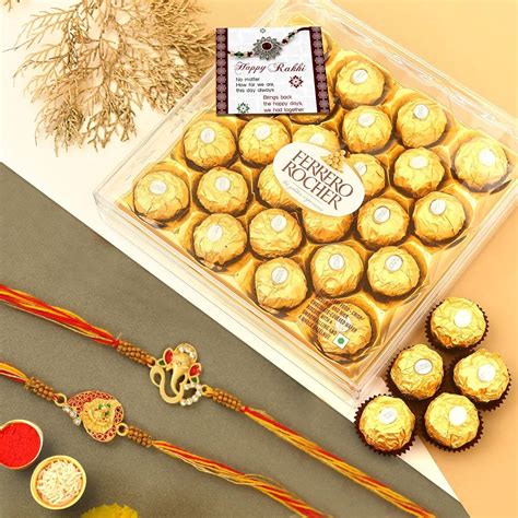 Tied Ribbons Rakhi For Brother With Chocolate Pack Of Premium Rakhi