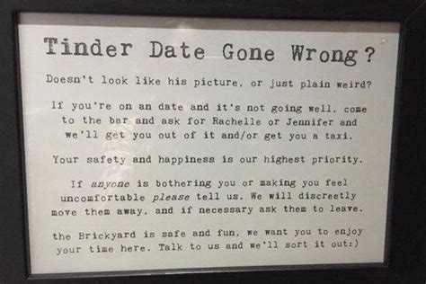 Look Bar Sign Offers Help With Bad Tinder Dates