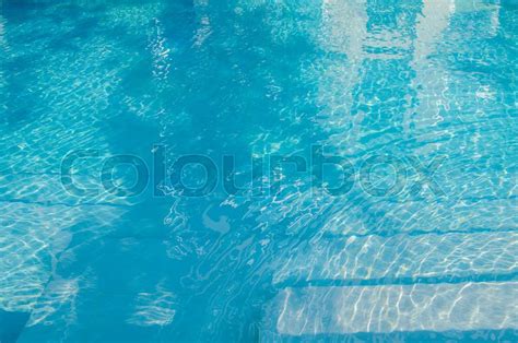 Beautiful Pool Water Reflecting In The Stock Image Colourbox