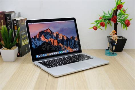 Macbook Laptop On The Work Table Editorial Stock Photo Image Of