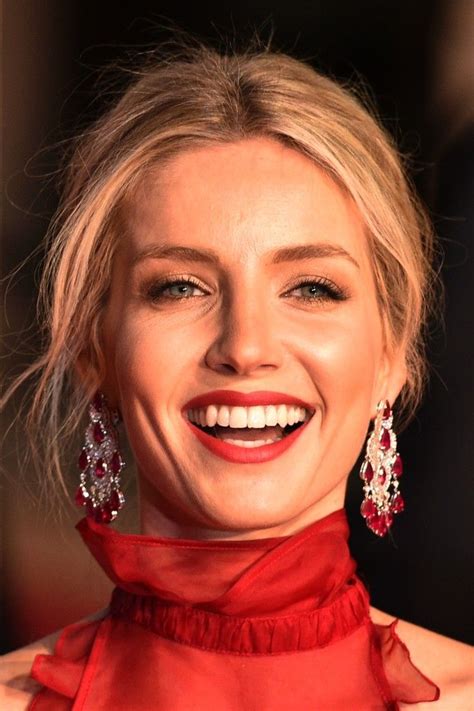 British Actress Annabelle Wallis Poses On Arrival For The Bafta British