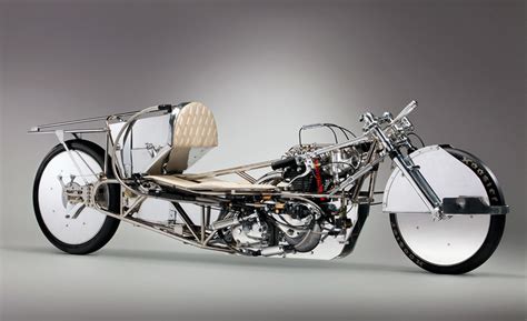 Land speed record with a v8 powered motorcycle. alp design transforms an old triumph motorcycle into a 200 ...