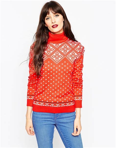 Retro Sweater Xmas Sweater Fair Isle Sweater Cute Christmas Jumpers Christmas Sweaters For