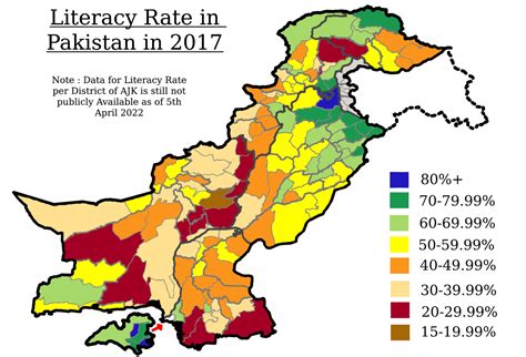 Map Of Literacy Rate Of Pakistan In Maps On The Web