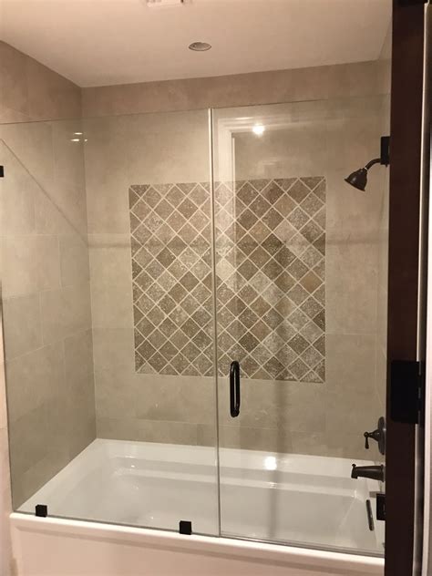 Linea blossom 22 w x 72 h screen frameless fixed glass panel with clearmax technology. Bathtub Shower Doors Las Vegas | Tub Showers | A Cutting ...