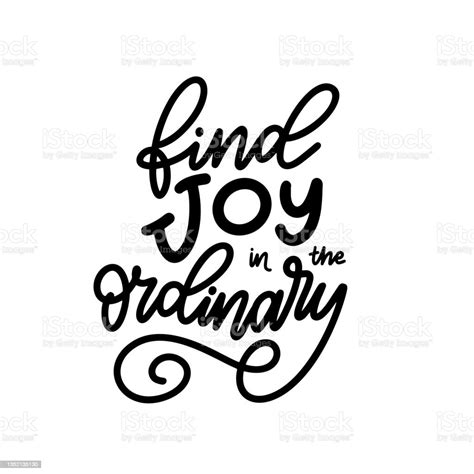 Hand Lettering Typography Poster Quote Find Joy In The Ordinary