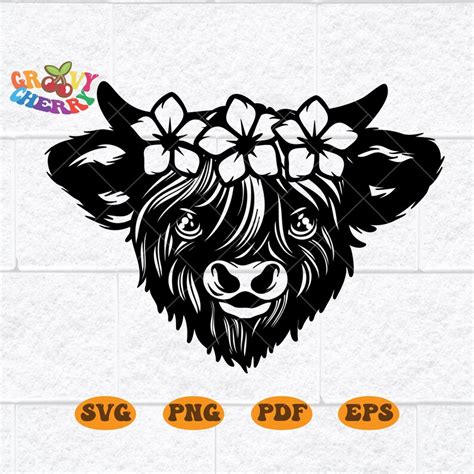 Highland Cow Svg Cow Svg Heifer Svg Floral Crown Cow With Etsy In My XXX Hot Girl