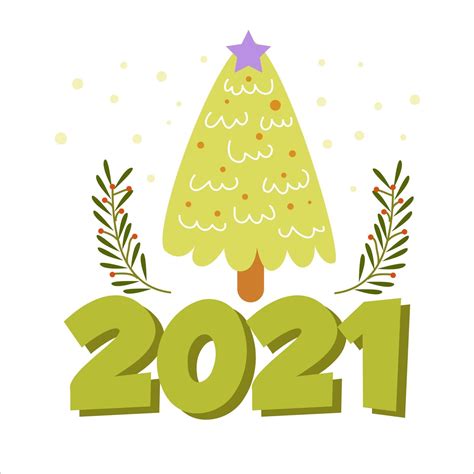 Joyeux Noël Et Bonne Année 2021 Célébration Vector Illustration De