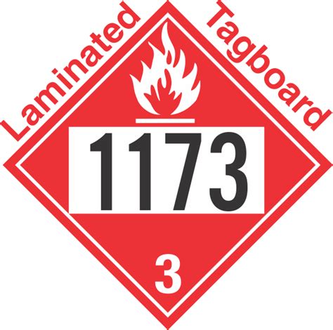 Flammable Class Un Tagboard Dot Placard