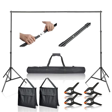 Emart Photo Video Studio 10ft Adjustable Background Stand Backdrop Sup