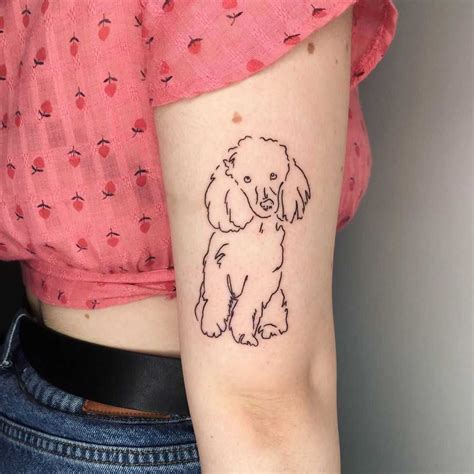 Poodle Outline Tattoo