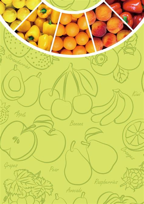 A Poster With Different Fruits And Vegetables On It