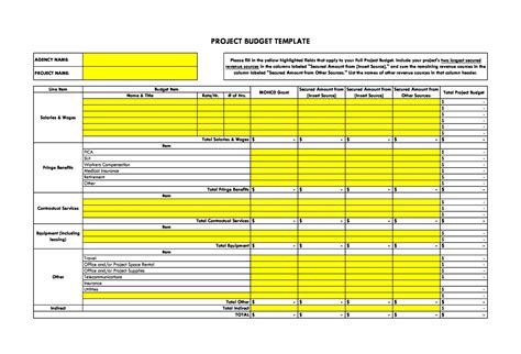 Project Cost Planner Excel Template Project Cost Estimate Project