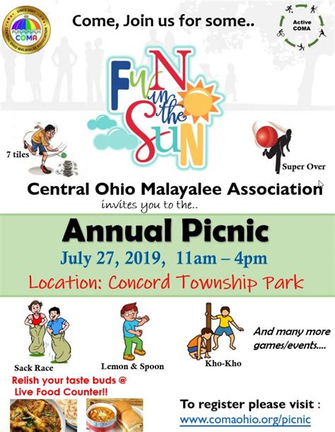 Coma Picnic 2019 Central Ohio Malayalee Association