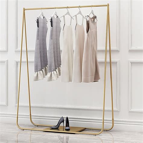 Gold Clothing Retail Shop Commercial Garment Display Rack In 2022
