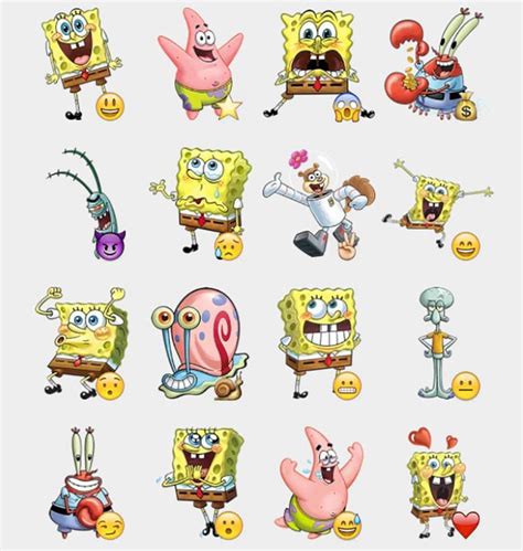 Spongebob 2 Stickers Set Telegram Stickers In 2019 Telegram