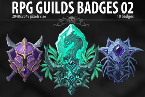 Rpg Guilds Badges 02 2d Icons Unity Asset Store