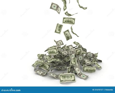 Money Falling On Pile Royalty Free Stock Photography Image 31670727