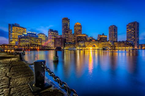 Boston Boston Skyline At Night Michael Petrizzo Flickr