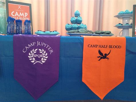 Percy Jackson Birthday Party Flags Camp Half Blood And Camp Jupiter