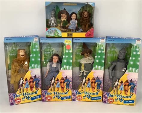 Lot 5 Boxed Wizard Of Oz Character Dolls Including 4 50th