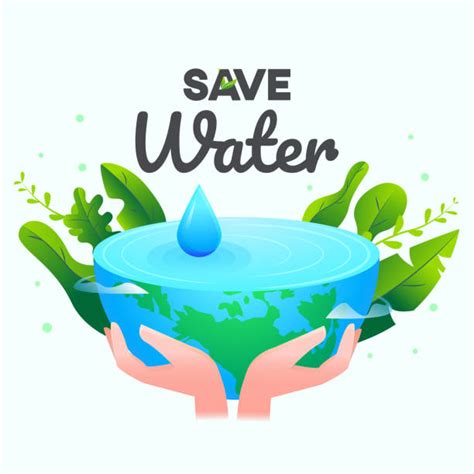 7100 Conserving Water Stock Illustrations Royalty Free Vector