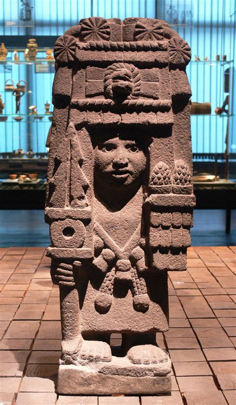 Aztec Sculptures Of Corn Goddess Chicomecoatl Mexico Ancient