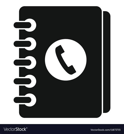 Address Book Icon Simple Style Royalty Free Vector Image