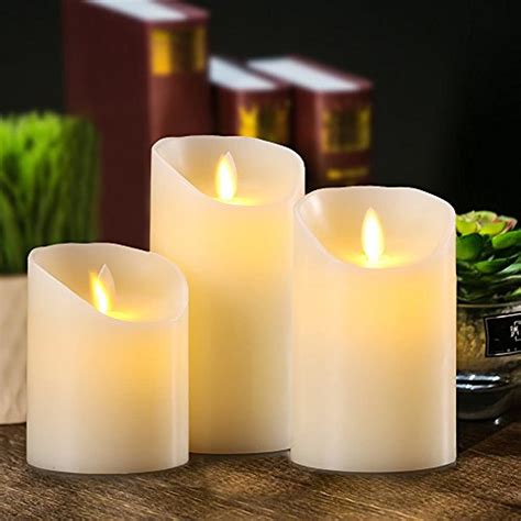 Flameless Candles Battery Operated Pillar Real Wax Flickering Moving