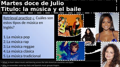 Musica Y Baile En Los Paises Hispano Hablantes Teaching Resources