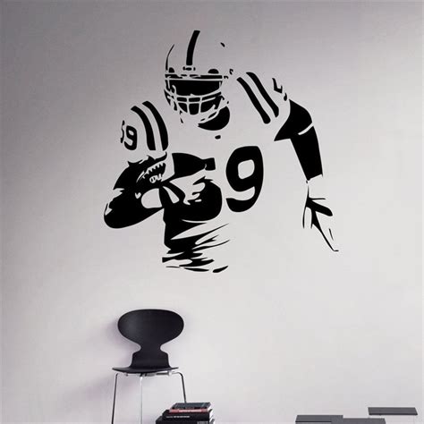 American Football Wall Decal Football Player Vinyl Sticker Extreme