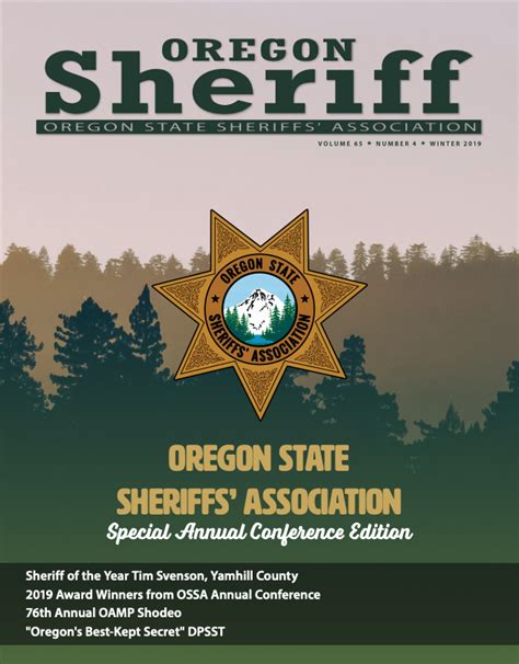 Oregon Sheriffs Magazine Winter 2019 Oregon State Sheriffs